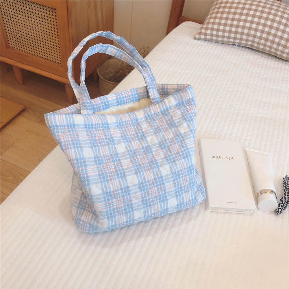 143 Grid Pattern Cosmetic Bag Soft Makeup Storage Handbag Multipurpose Toiletries Organizer Pouch Travel Accessories Storage Purse 143 Grid Pattern Cosmetic Bag Soft Makeup Storage Handbag Multipurpose Toiletries Organizer Pouch Travel Accessories Storage Purse